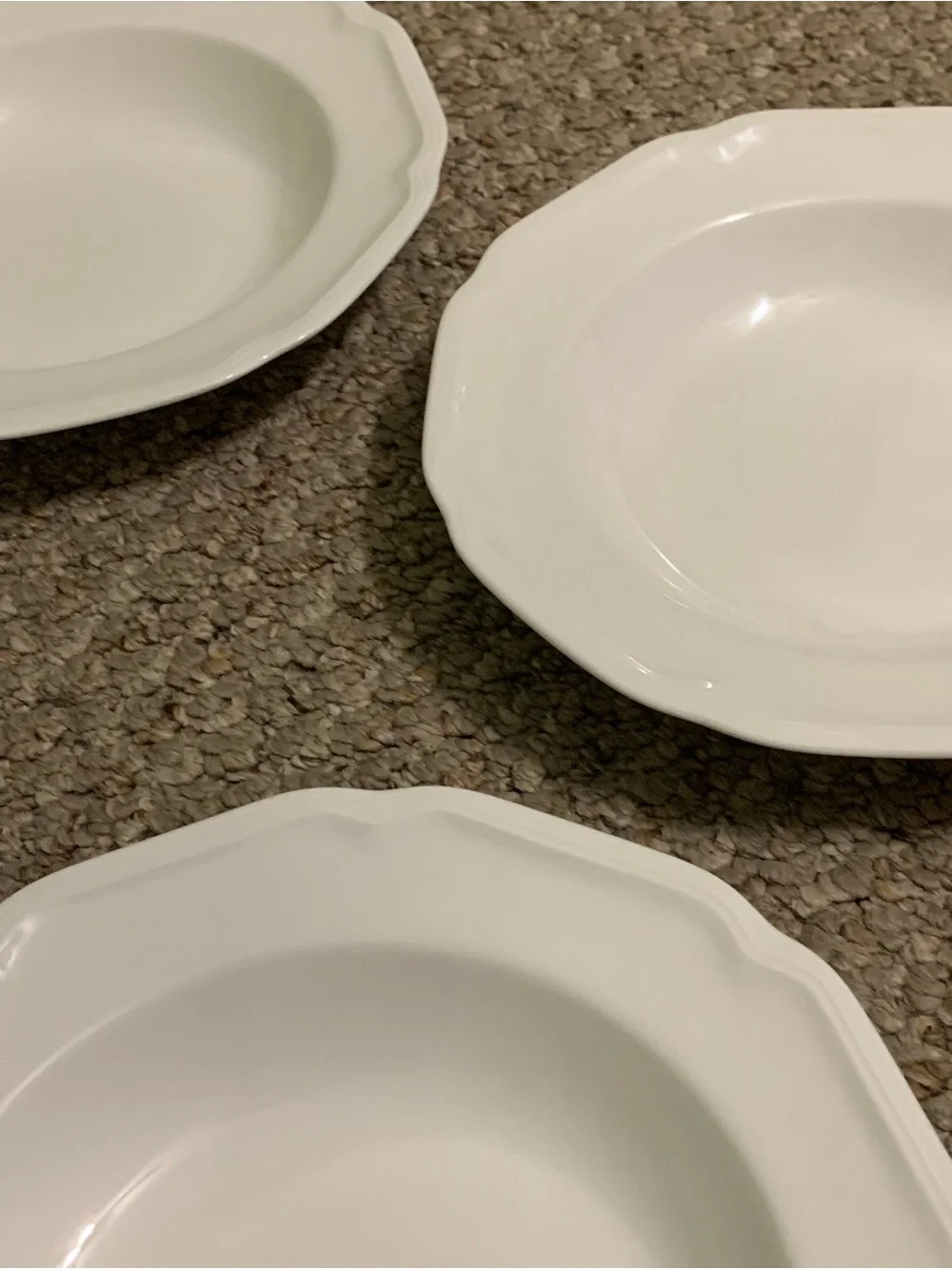 Set 4 Mikasa Ultima + Super Strong Fine China Antique White Rim Soup Pasta Bowl